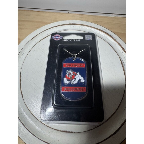 Official Collegiate Dog Neck Tag Necklace Georgia Bulldogs Mascot NWT NCAA - Picture 1 of 2